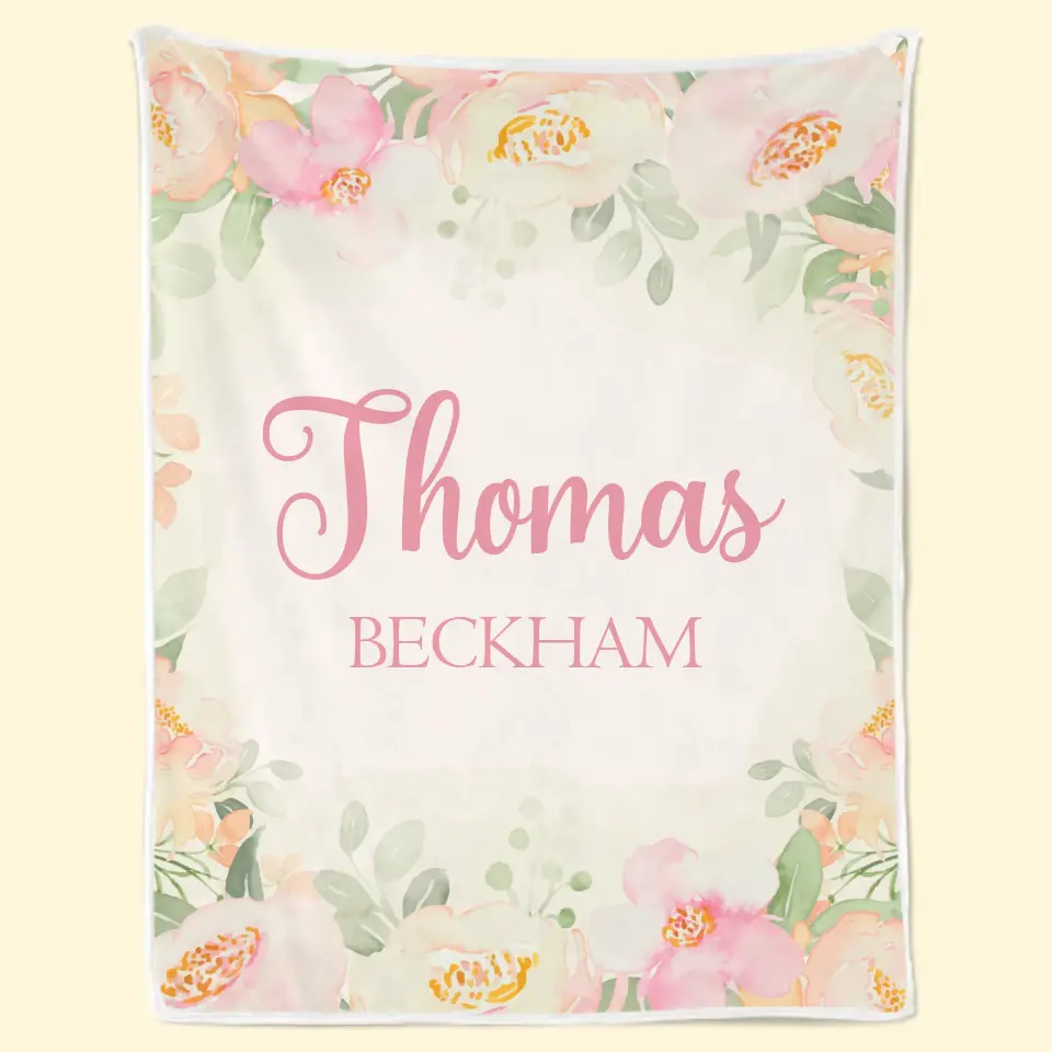 A Baby's Hands, The Sweetest Flowers In All The World - Family Personalized Custom Baby Blanket - Gift For Baby Kids, Newborn Baby - Image 7