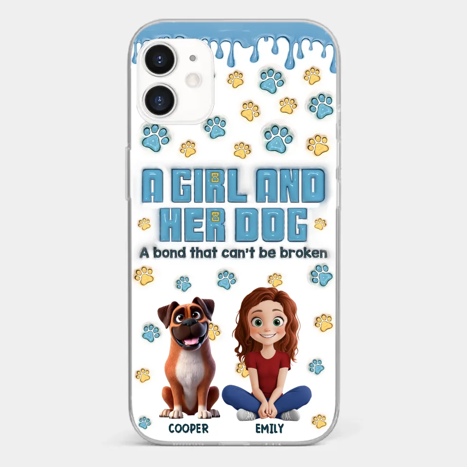 A Bond That Can't Be Broken - Dog Personalized Custom 3D Inflated Effect Printed Clear Phone Case - Gift For Pet Owners, Pet Lovers - Image 6