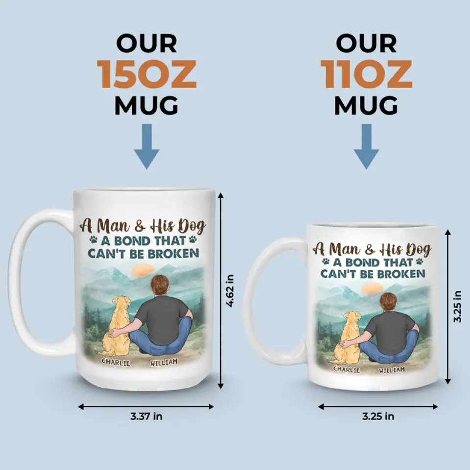 A Bond That Can't Be Broken - Dog Personalized Custom Mug - Gift For Pet Owners, Pet Lovers - Image 5