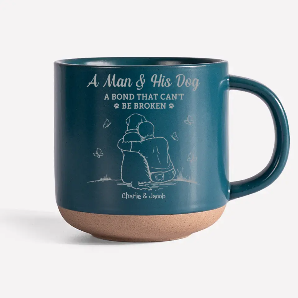 A Bond That Can't Be Broken - Memorial Personalized Custom Pottery Mug - Sympathy Gift For Pet Owners, Pet Lovers - Image 2