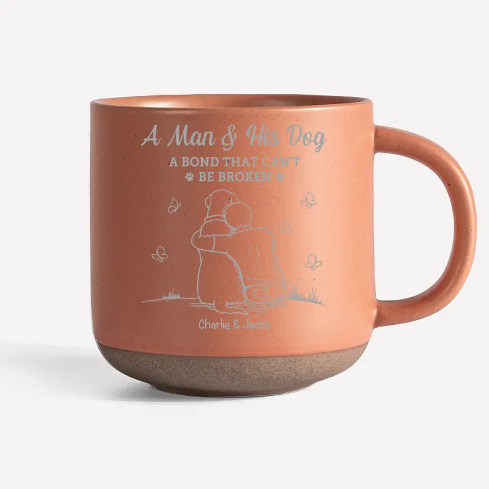 A Bond That Can't Be Broken - Memorial Personalized Custom Pottery Mug - Sympathy Gift For Pet Owners, Pet Lovers - Image 8