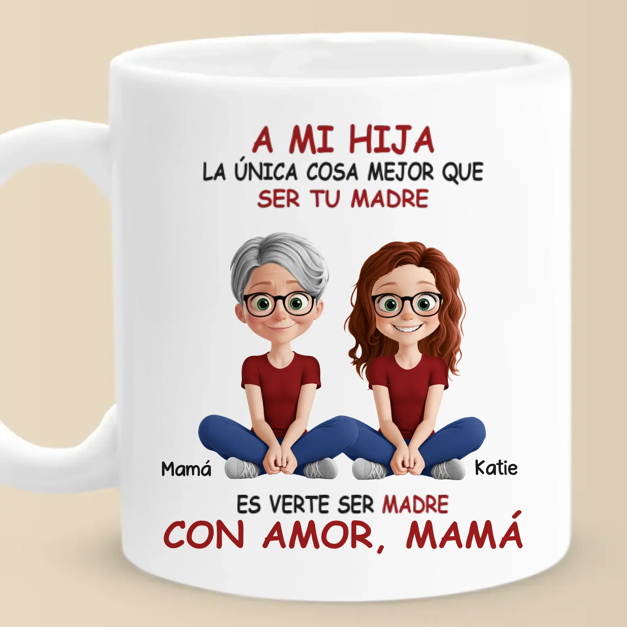 A Bond That Grows - Family Personalized Custom Mug - Mother's Day, Gift For Mom, Daughter - Image 2