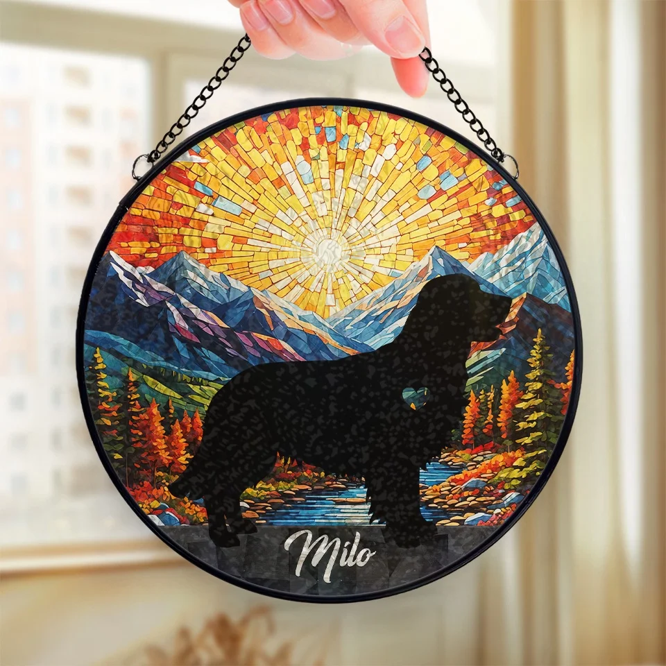 A Faithful Friend Is Never Forgotten - Memorial Personalized Custom Stained Glass Window Hanging Suncatcher - Sympathy Gift For Pet Owners, Pet Lovers - Image 4