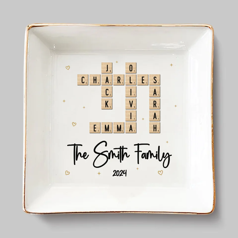 A Family That Sticks Together Shines Together - Family Personalized Custom Jewelry Dish - Gift For Family Members - Image 2