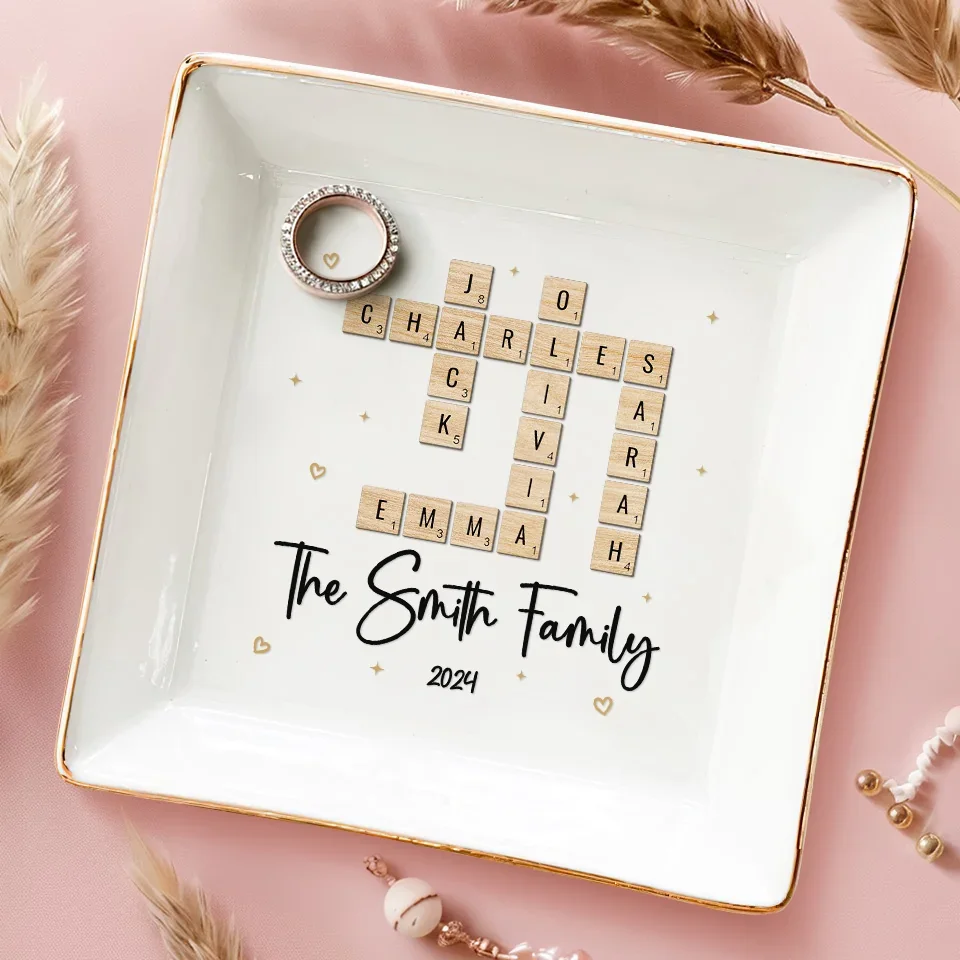 A Family That Sticks Together Shines Together - Family Personalized Custom Jewelry Dish - Gift For Family Members - Image 3