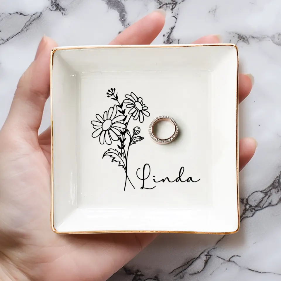 A Flower Blossoms For Its Own Joy - Bestie Personalized Custom Jewelry Dish - Gift For Best Friends, BFF, Sisters - Image 4