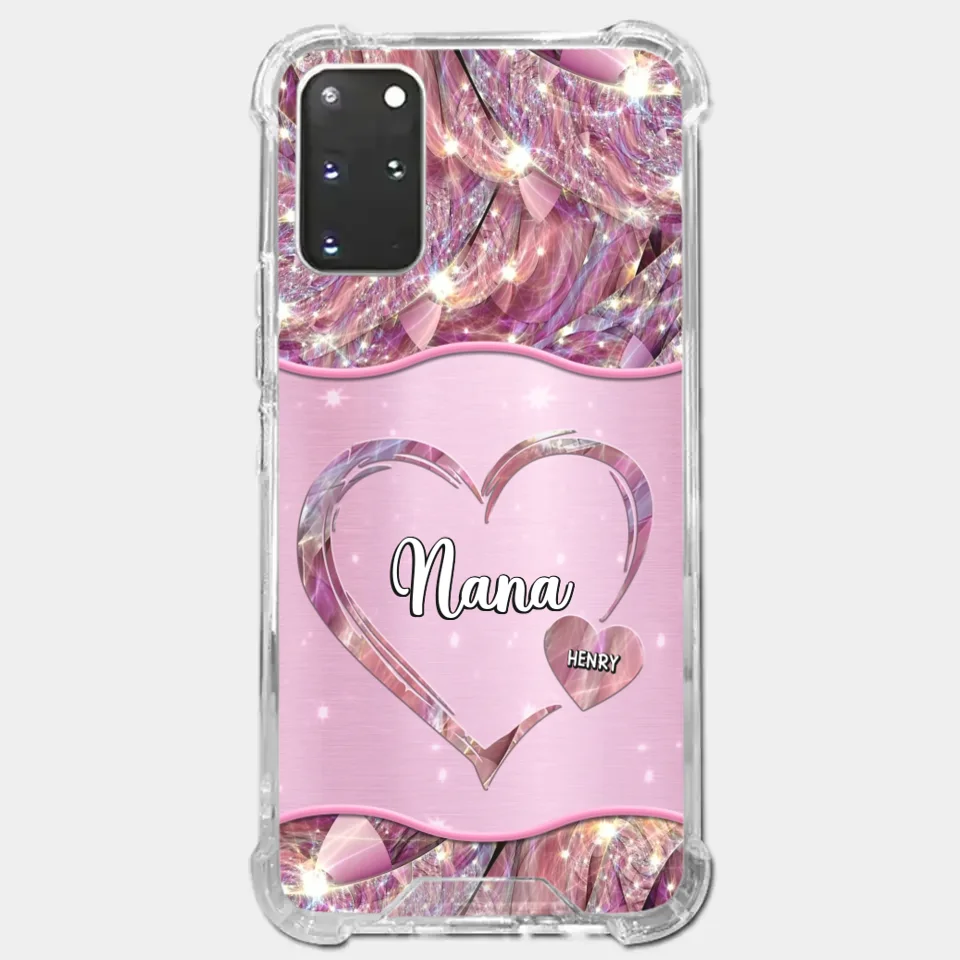 A Garden Of Love Grows In A Grandmother's Heart - Family Personalized Custom Faux Jewelry Effect Printed Clear Phone Case - Gift For Mom, Grandma - Image 40