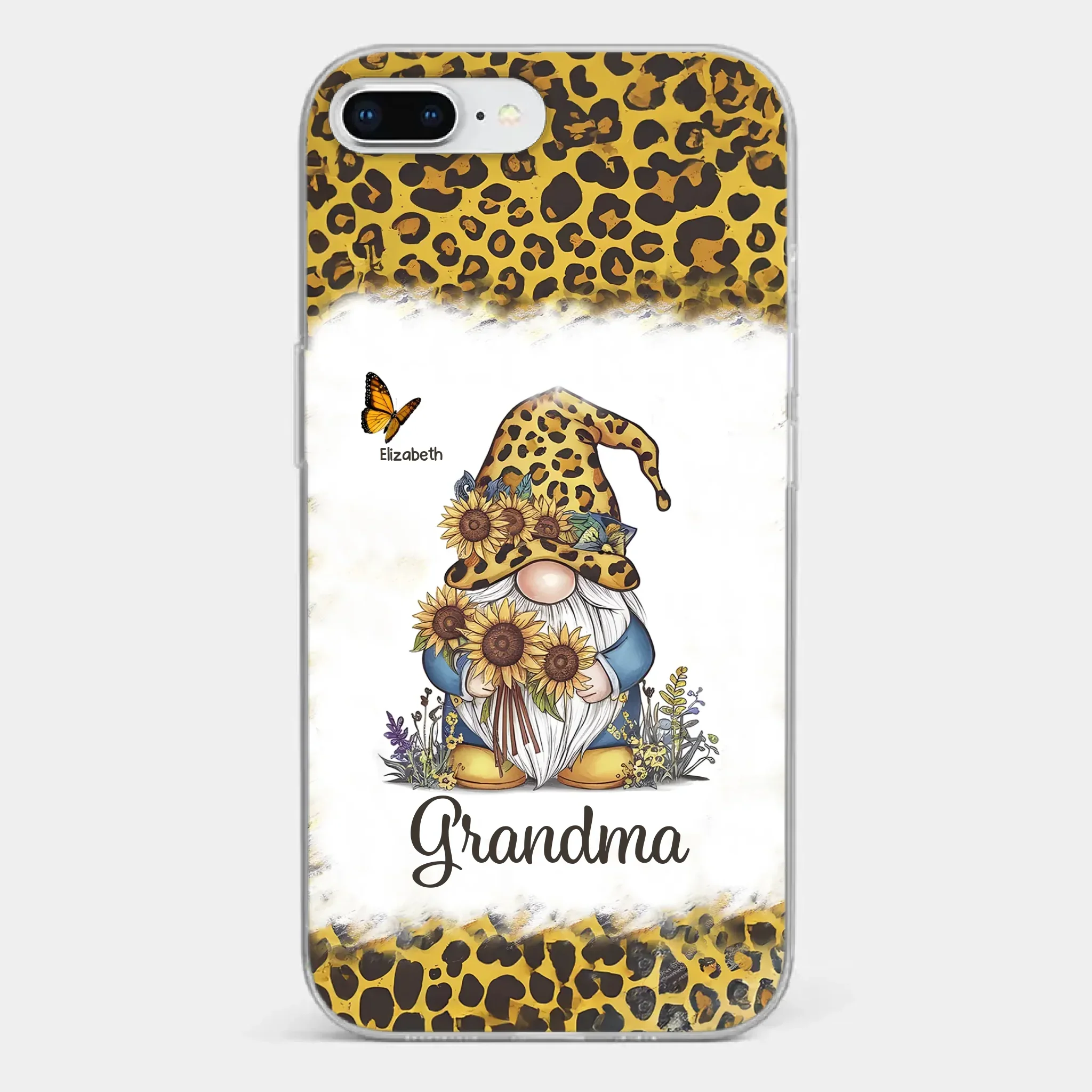 A Gnome’s Wisdom, A Grandma’s Heart - Family Personalized Custom Clear Phone Case - Gift For Mom, Grandma - Image 3