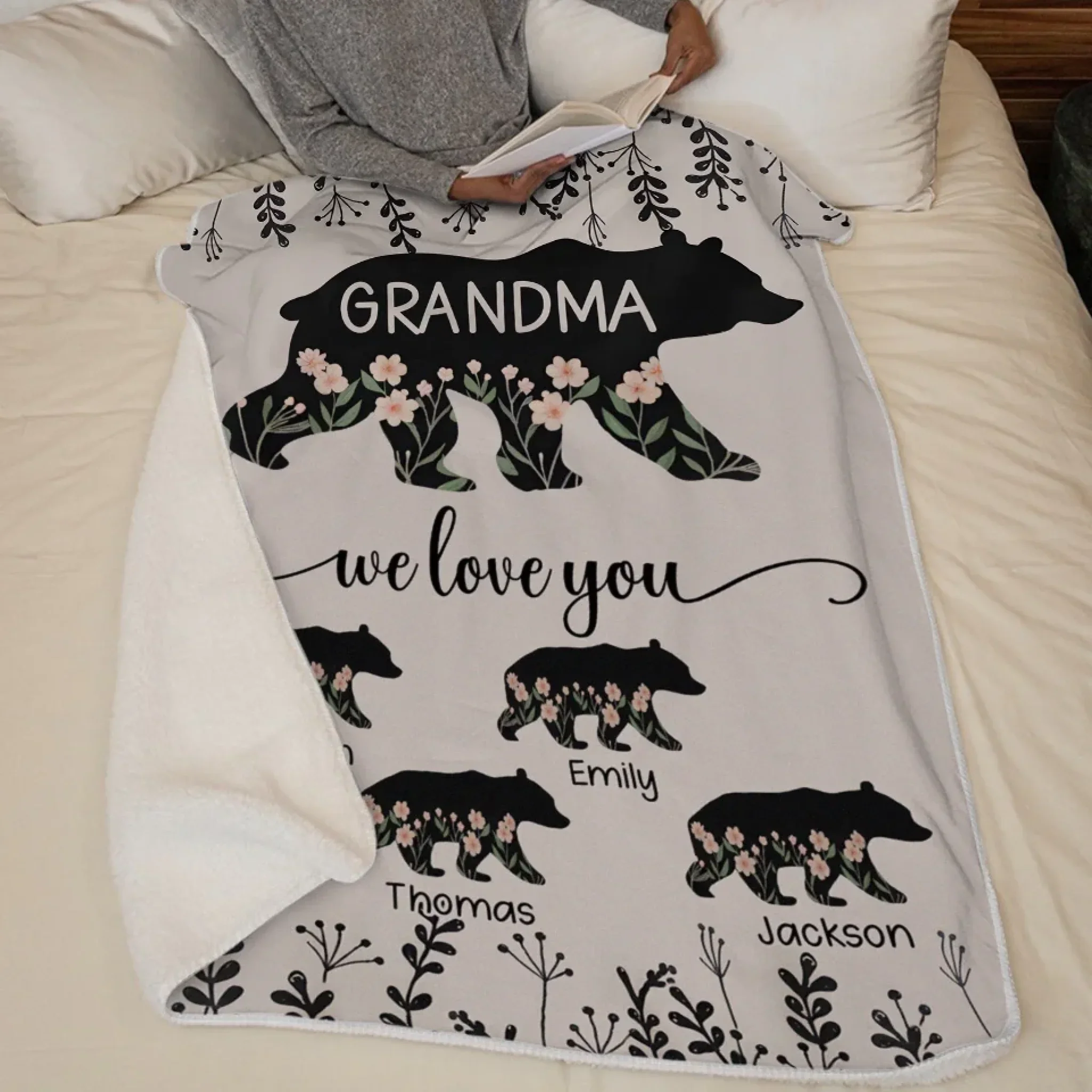 A Grandchild Is A Grandparent’s Treasure - Family Personalized Custom Blanket - Gift For Mom, Grandma - Image 5