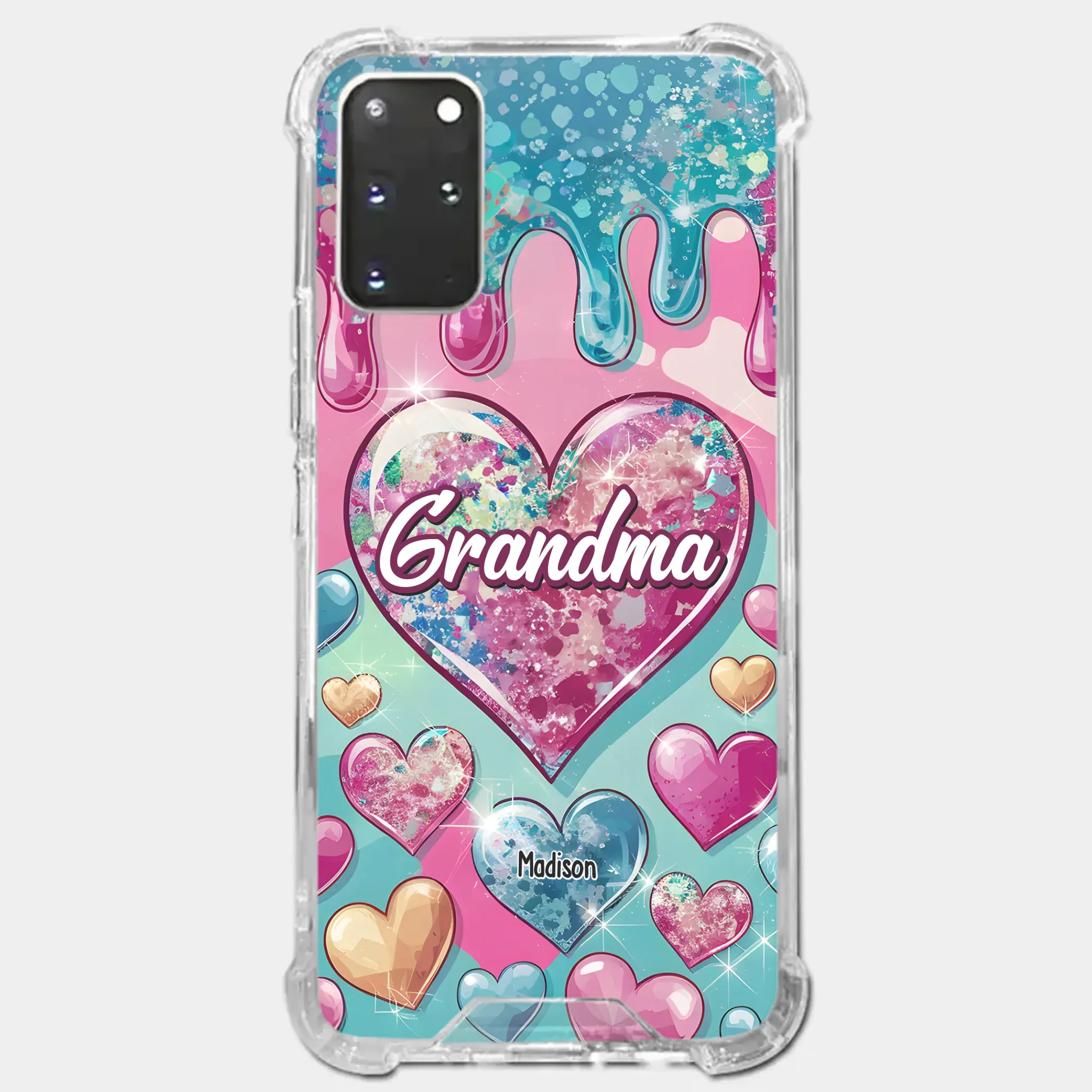 A Grandmother’s Heart Holds Forever Love - Family Personalized Custom 3D Inflated Effect Printed Clear Phone Case - Gift For Mom, Grandma - Image 42