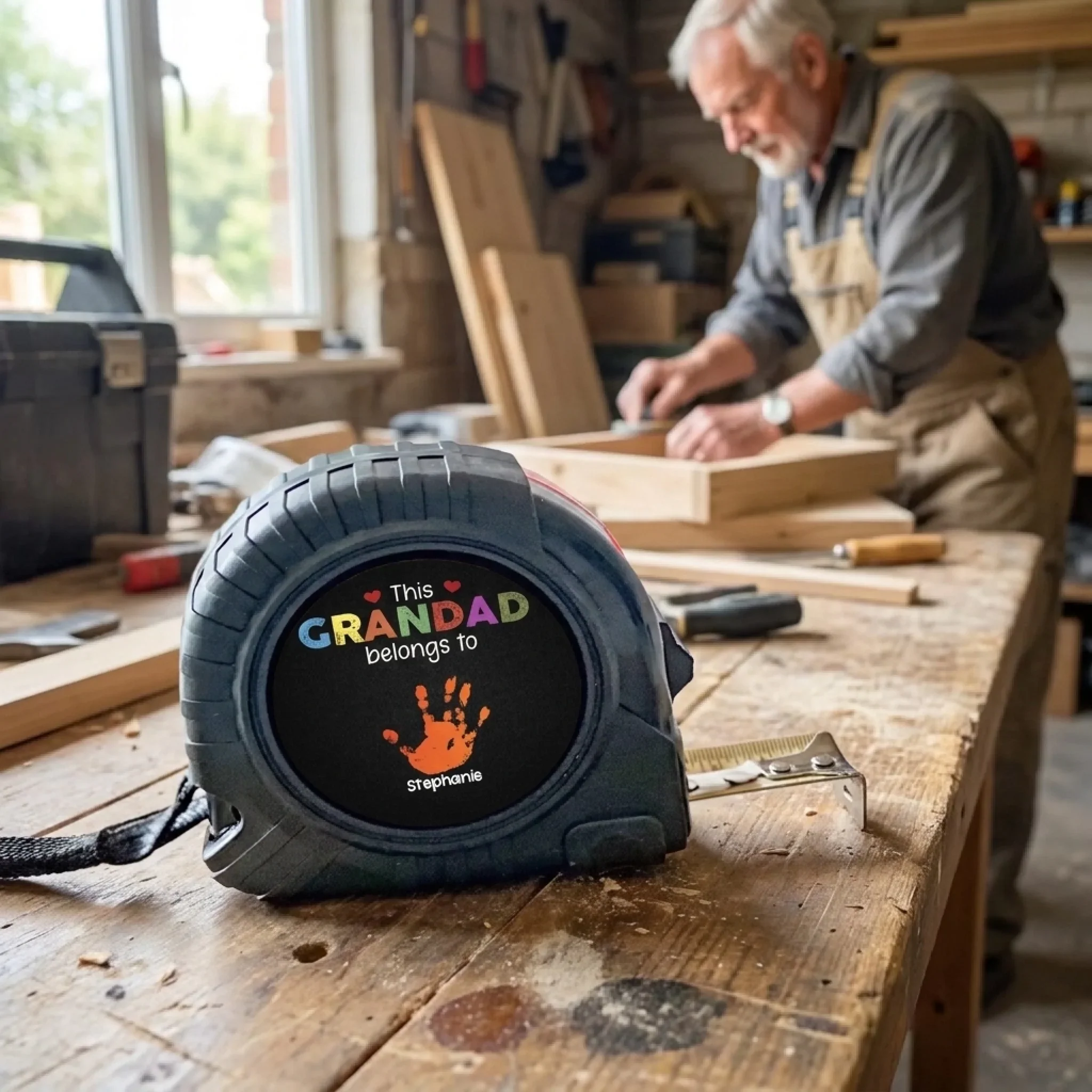 A Hero In Every Heart - Family Personalized Custom Tape Measure - Father's Day, Gift For Dad, Grandpa - Image 5