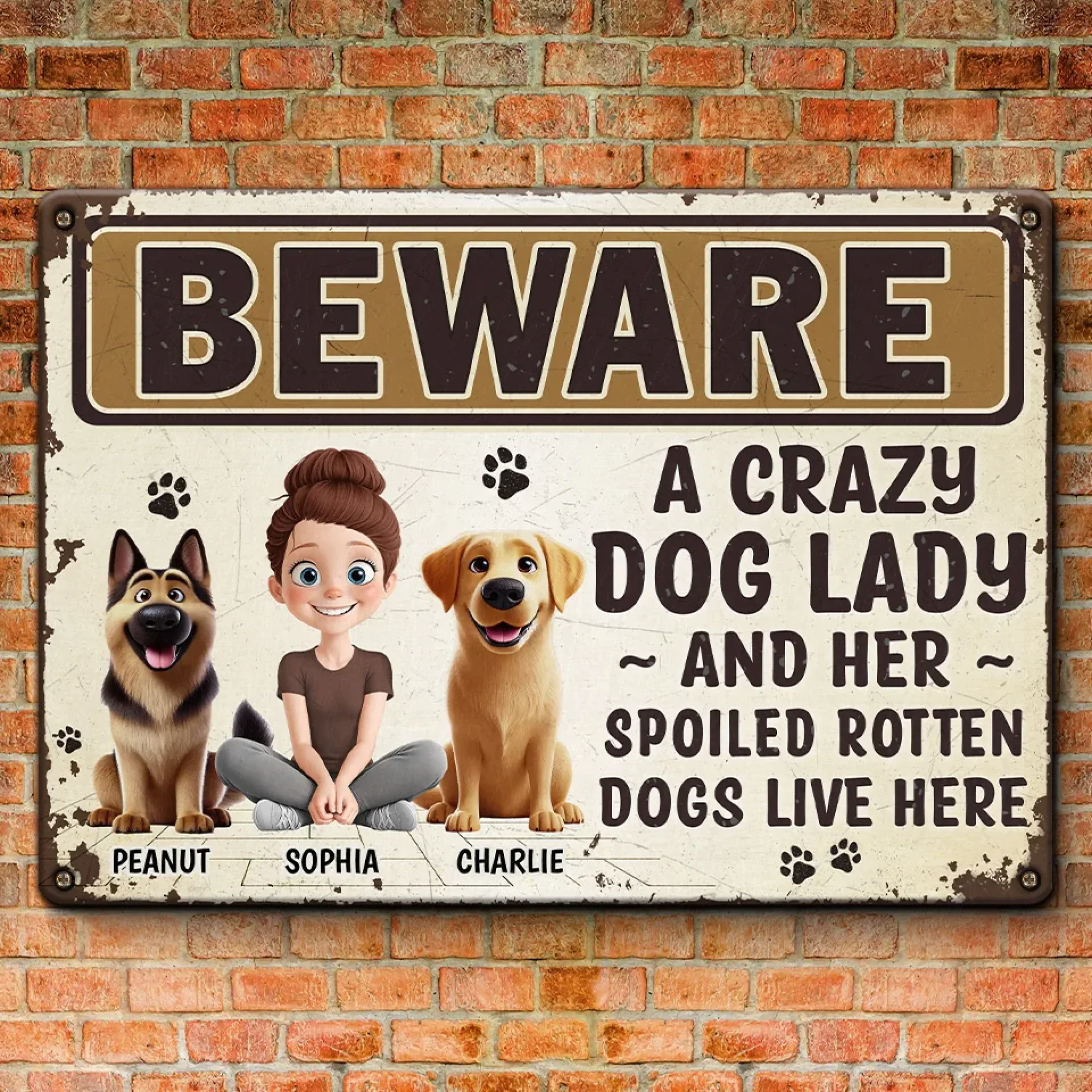 A House Is Not A Home Without A Dog - Dog Personalized Custom Home Decor Metal Sign - House Warming Gift For Pet Owners, Pet Lovers - Image 3