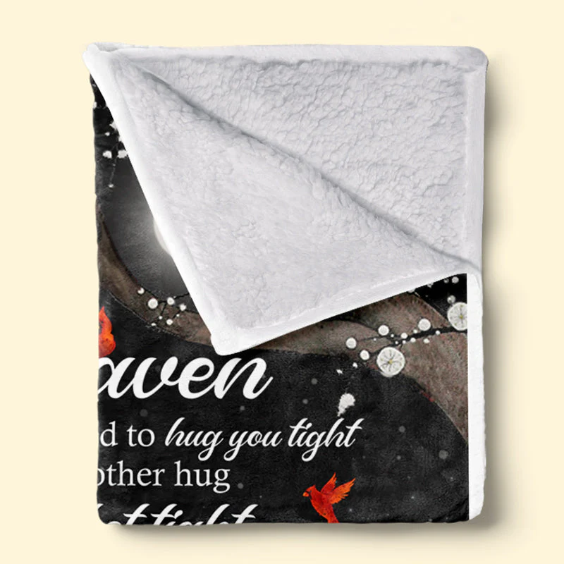 A Hug From Heaven - Memorial Personalized Custom Blanket - Christmas Gift, Sympathy Gift For Family Members - Image 3