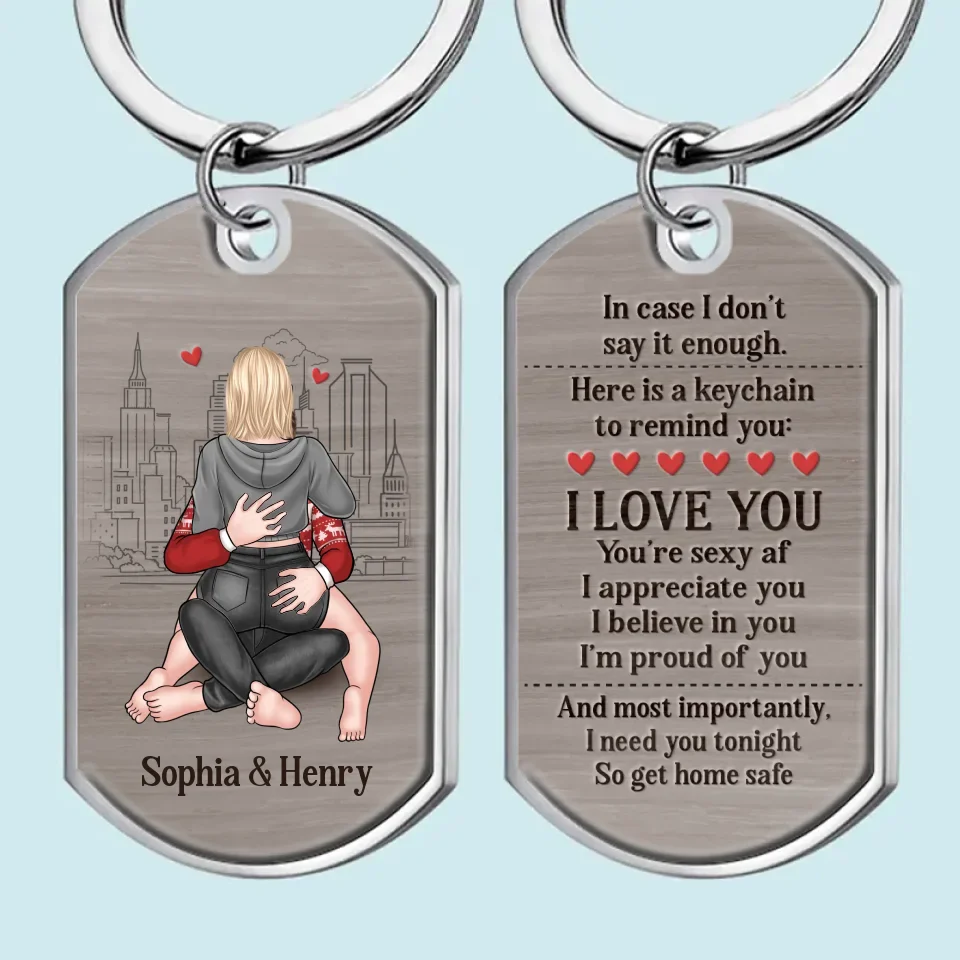 A Keychain To Remind You, I Love You - Couple Personalized Custom Keychain - Upload Image, Christmas Gift For Husband Wife, Anniversary - Image 2