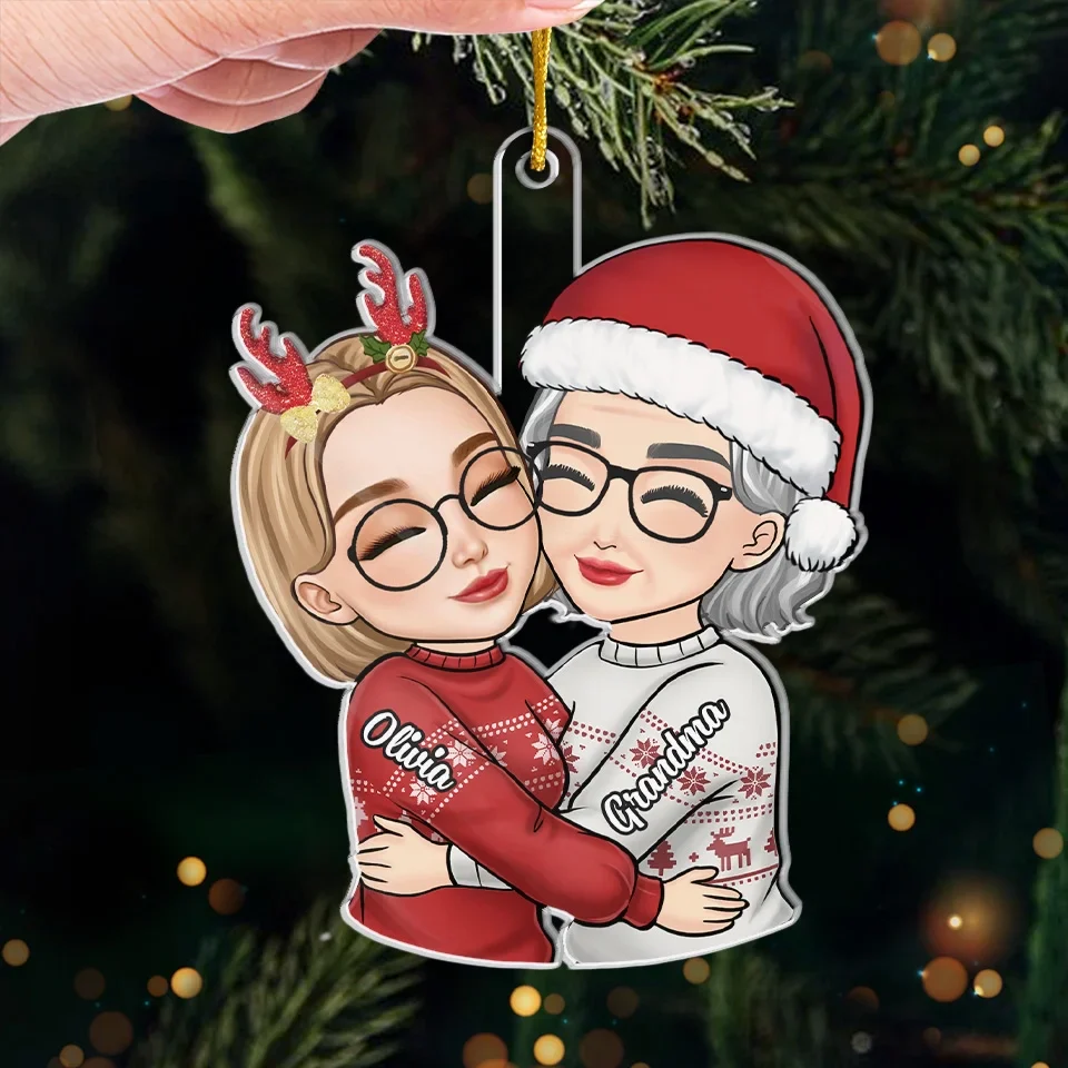 A Mother And A Daughter Always Share A Special Bond - Family Personalized Custom Ornament - Acrylic Custom Shaped - Christmas Gift For Son, Daughter, Mom - Image 4