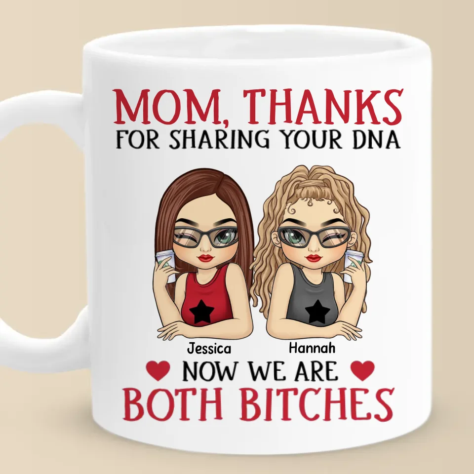 A Mother Is The Truest Friend We Have - Family Personalized Custom Mug - Gift For Mom, Daughter - Image 2