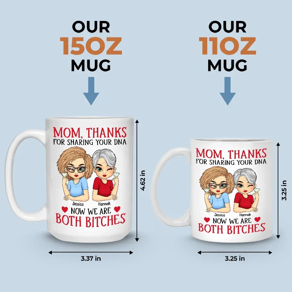 A Mother Is The Truest Friend We Have - Family Personalized Custom Mug - Gift For Mom, Daughter - Image 5