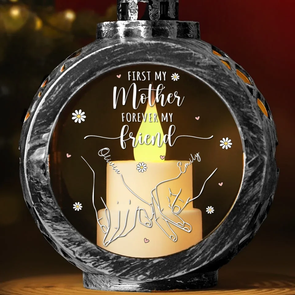 A Mother Is Your Forever Friend - Family Personalized Custom Candlelight Lantern Ornament - Christmas Gift For Mom, Grandma - Image 4