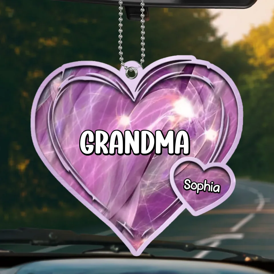 A Mother's Love Endures Through All - Family Personalized Custom Car Ornament - Acrylic Custom Shaped - Gift For Mom, Grandma - Image 2