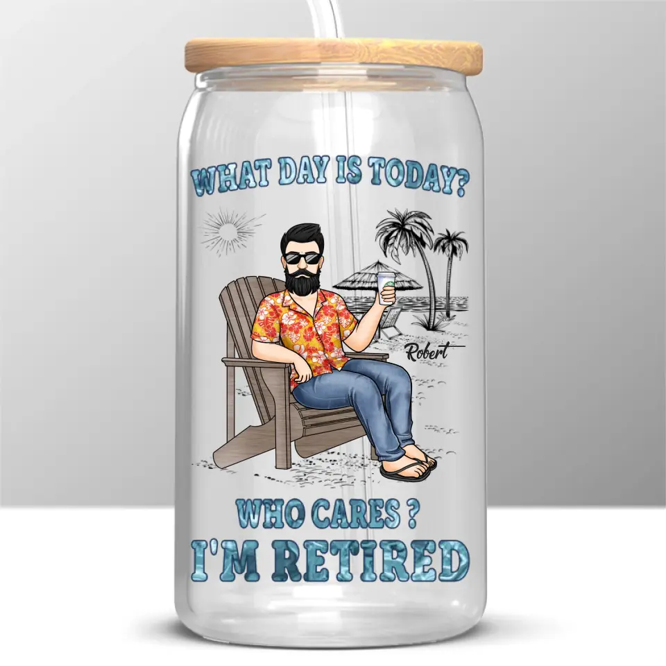 A Person Who Is Happy On Monday - Personalized Custom Glass Cup, Iced Coffee Cup - Appreciation, Retirement Gift For Coworkers, Work Friends, Colleagues - Image 2