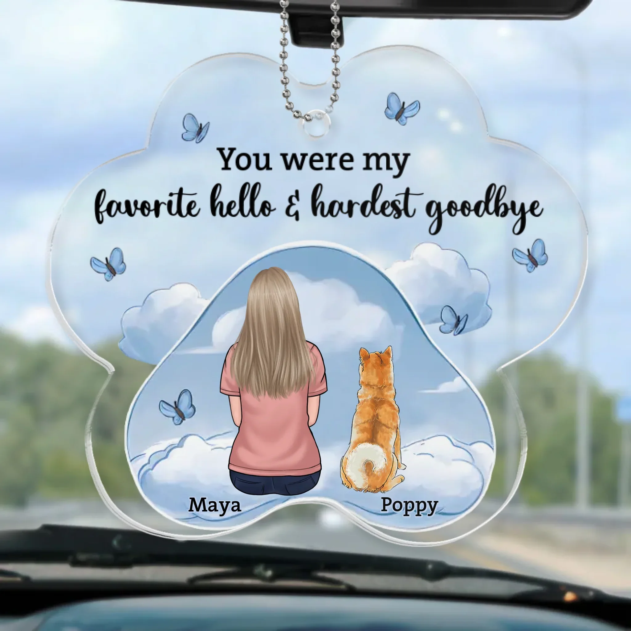 A Thoughtful Way To Remember Your Furry Friend - Memorial Personalized Custom Car Ornament - Acrylic Custom Shaped - Sympathy Gift For Pet Owners, Pet Lovers - Image 2
