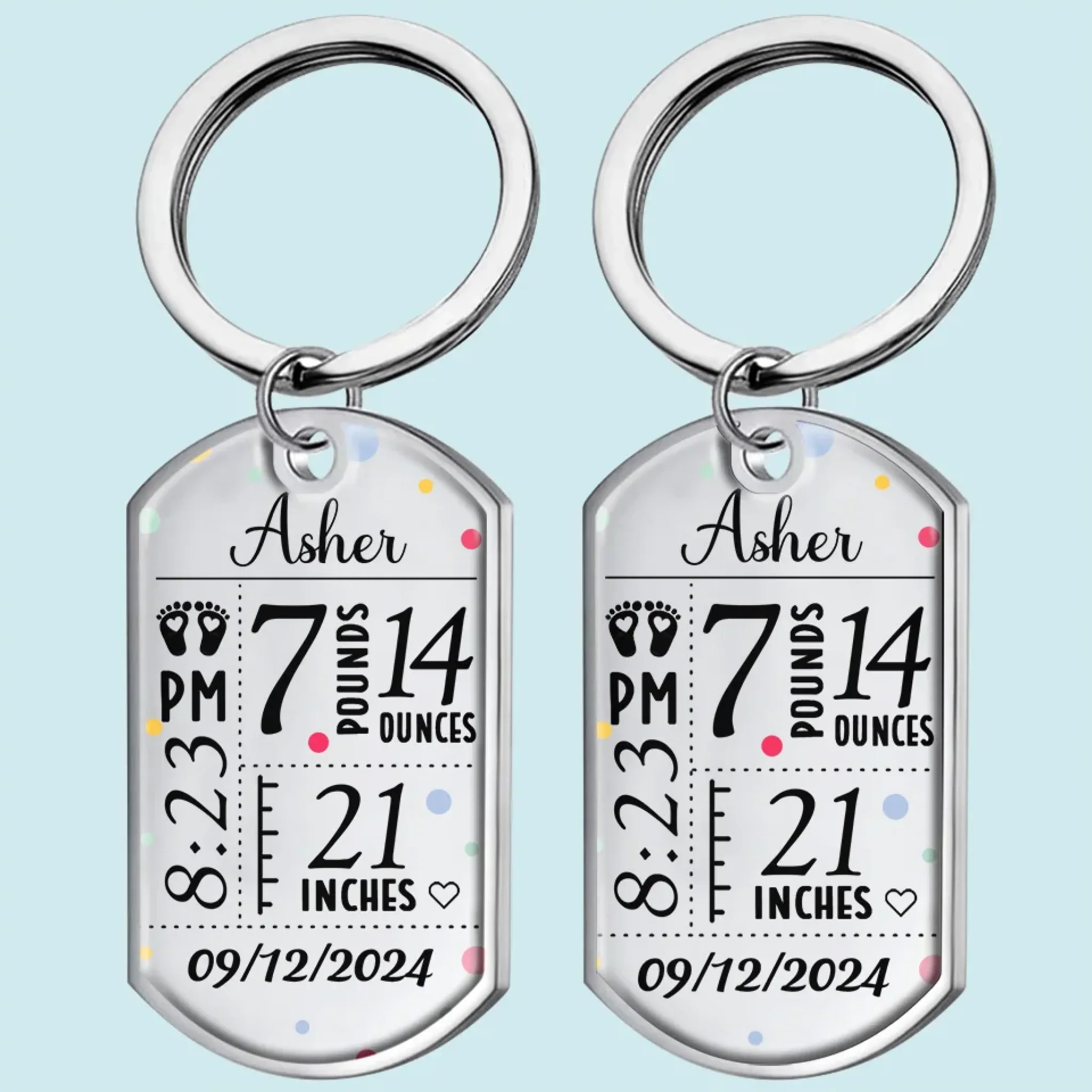 A Tiny Miracle, A Lifetime Of Love - Family Personalized Custom Keychain - Mother's Day, Baby Shower Gift, Gift For First Mom