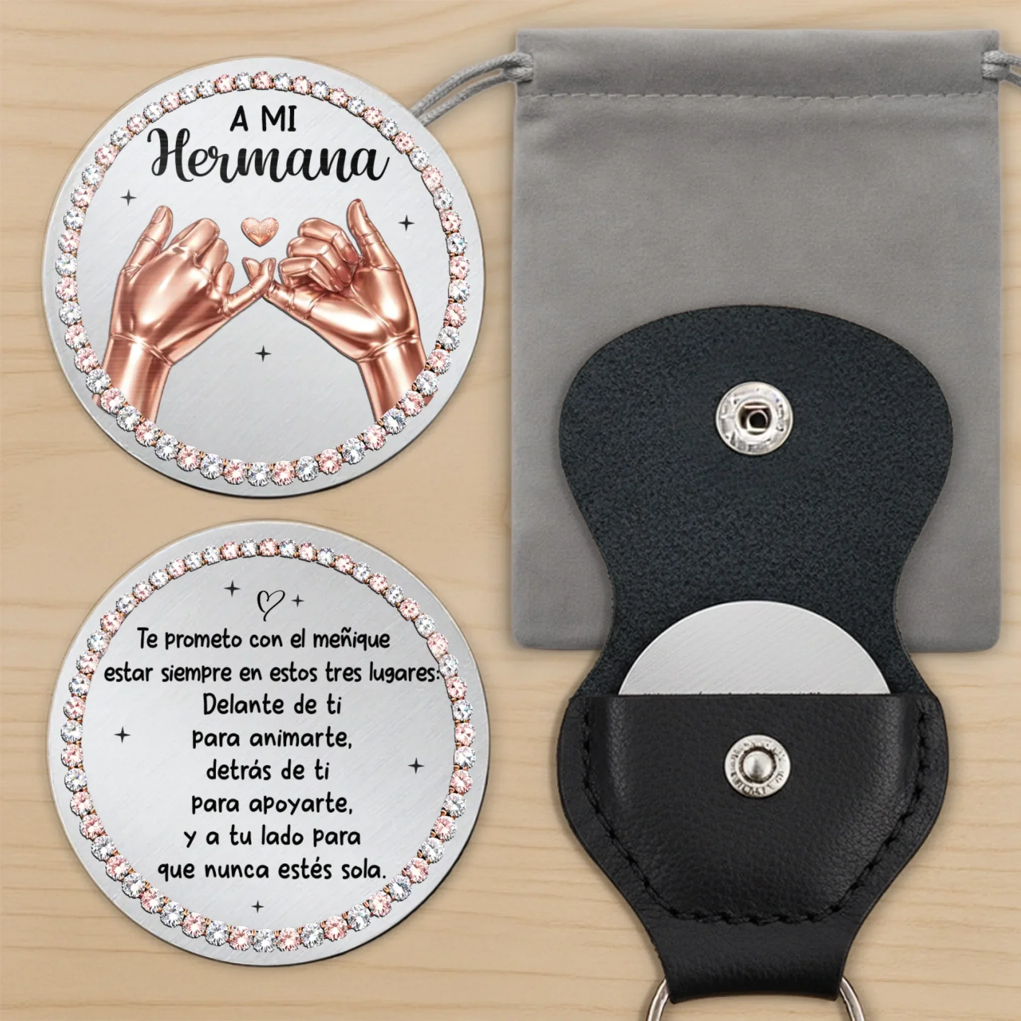 Abrazo De Bolsillo Personalizado – Regalo De Cumpleaños Personalizado Para Mejores Amigas, Hermanas, BFF – Una Amistad Llamada Hermandad - Image 6