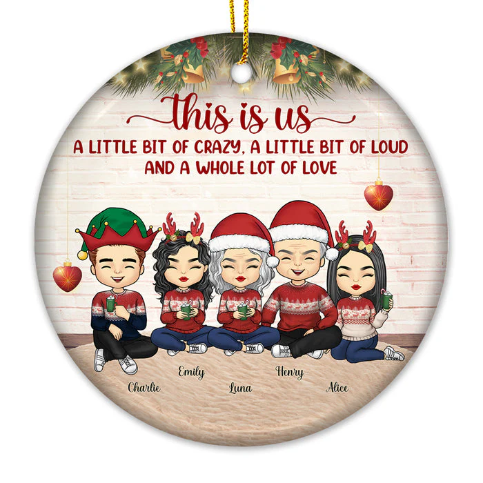 All Hearts Come Home For Christmas - Family Personalized Custom Ornament - Ceramic Round Shaped - Christmas Gift For Family Members - Image 3