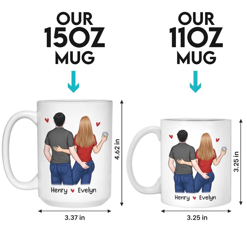 All My Naughty Thoughts Involve Me & You - Couple Personalized Custom Mug - Gift For Husband Wife, Anniversary - Image 4