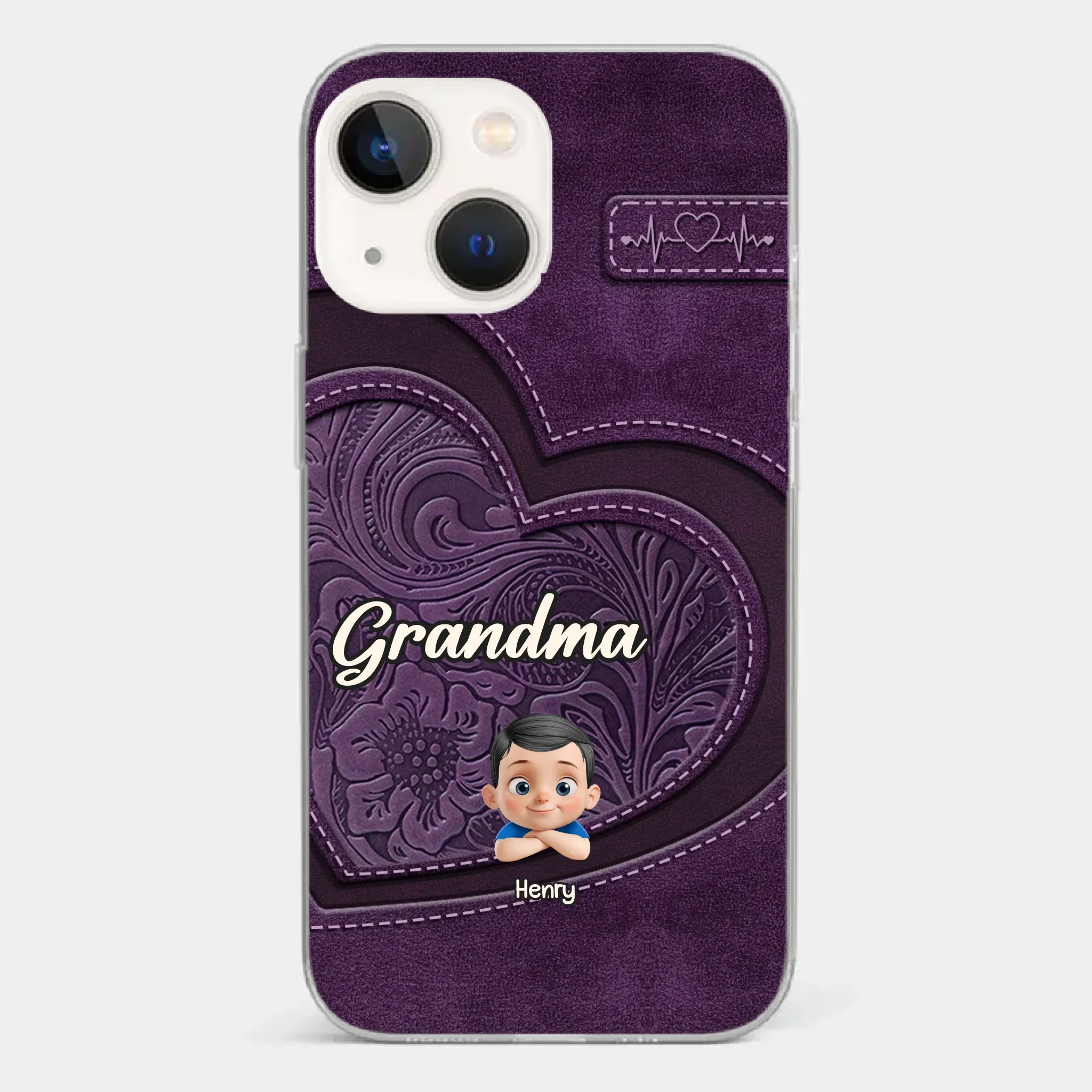 Always In Your Hug, Grandma - Family Personalized Custom Clear Phone Case - Mother's Day, Gift For Mom, Grandma - Image 14