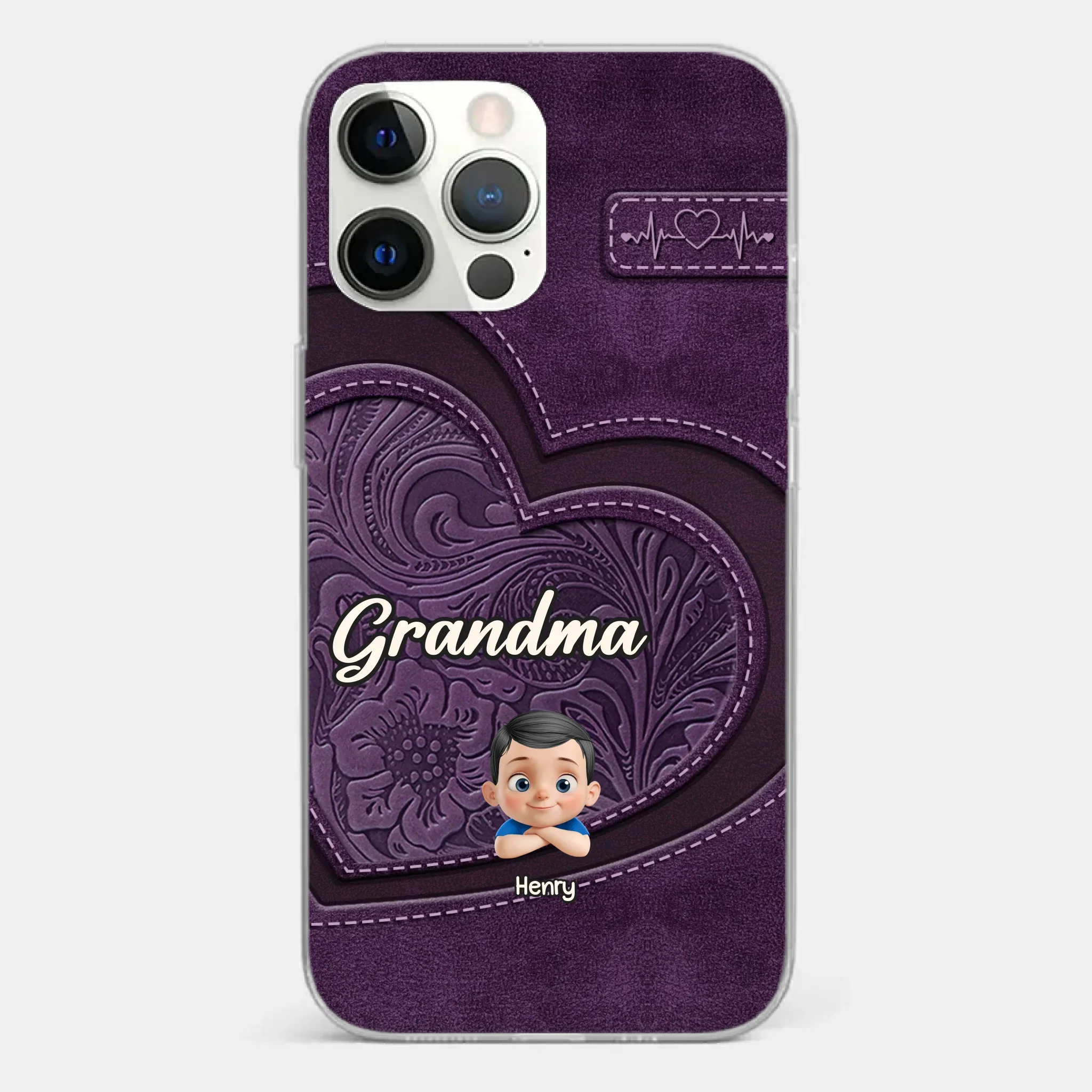 Always In Your Hug, Grandma - Family Personalized Custom Clear Phone Case - Mother's Day, Gift For Mom, Grandma - Image 16