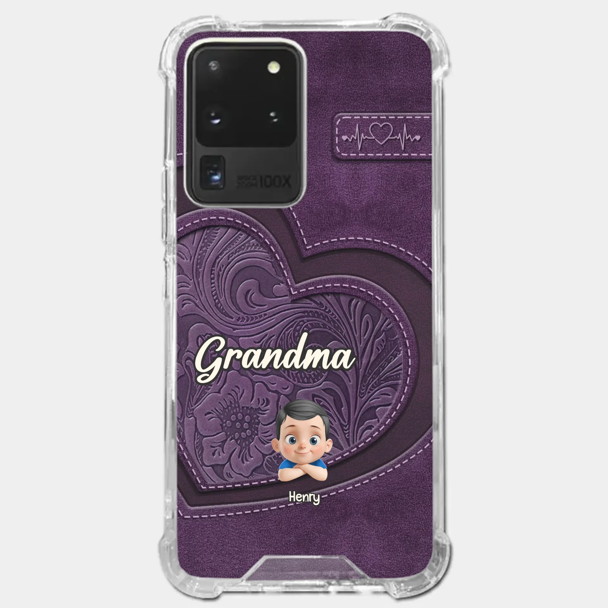 Always In Your Hug, Grandma - Family Personalized Custom Clear Phone Case - Mother's Day, Gift For Mom, Grandma - Image 38