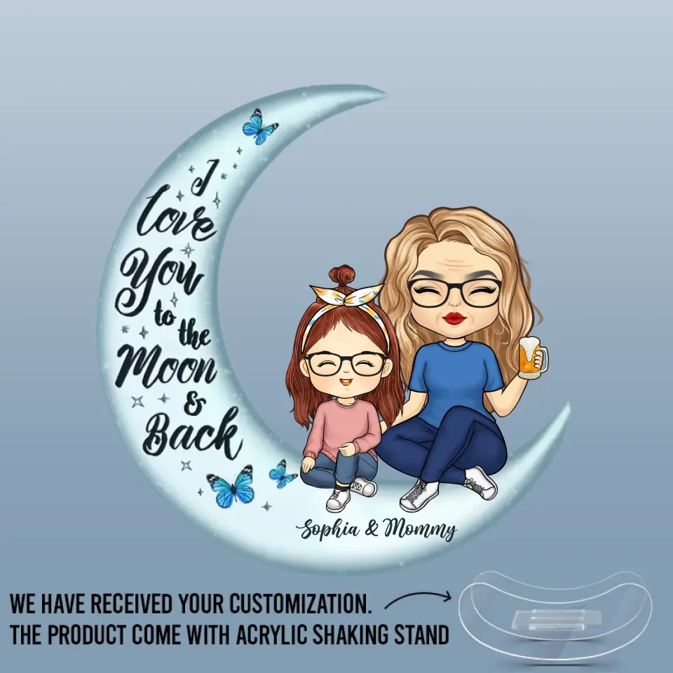 Always My Mother Forever My Friend - Family Personalized Custom Acrylic Shaking Stand - Gift For Mom, Grandma - Image 2