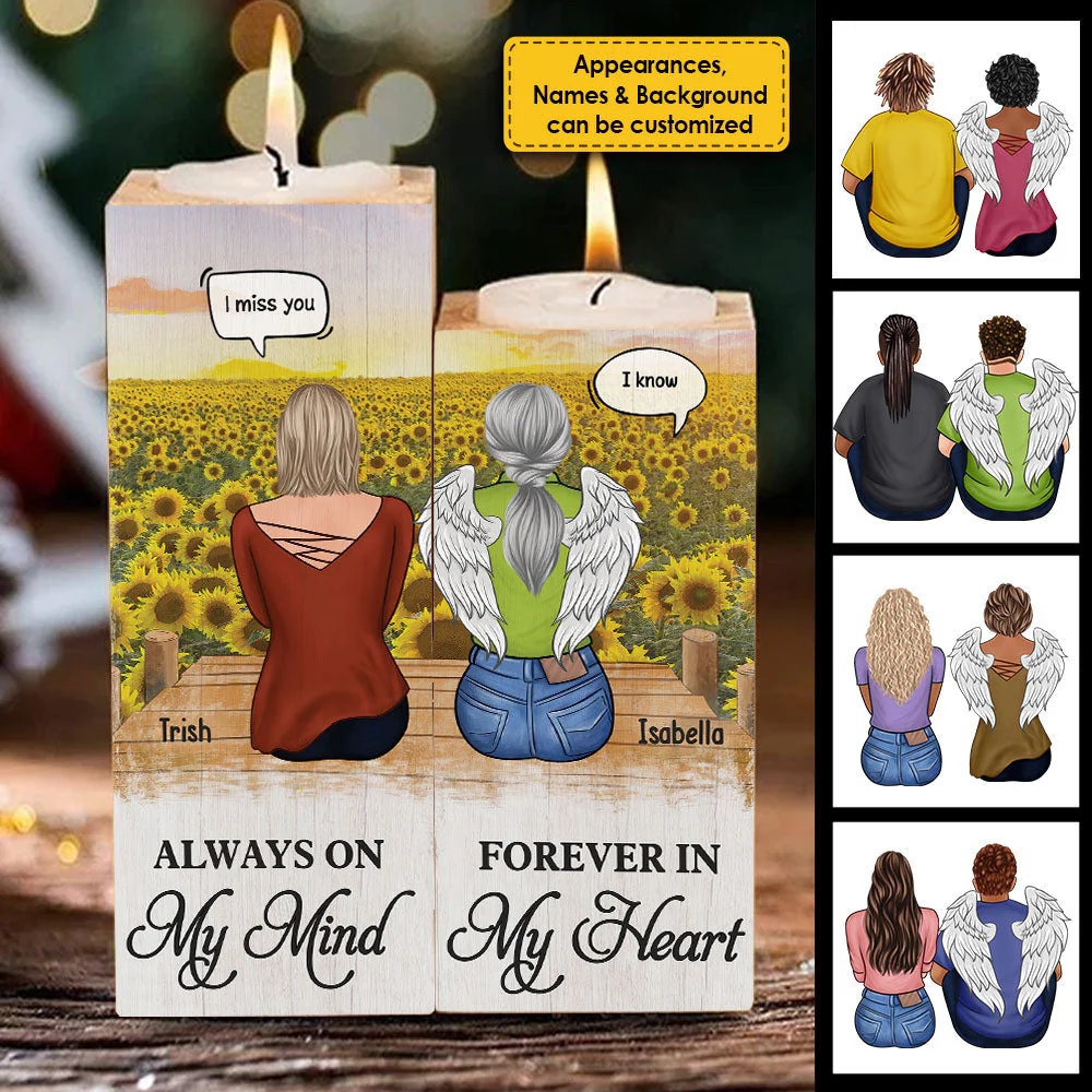 Always On My Mind, Forever In My Heart - Personalized Candle Holder - Image 4