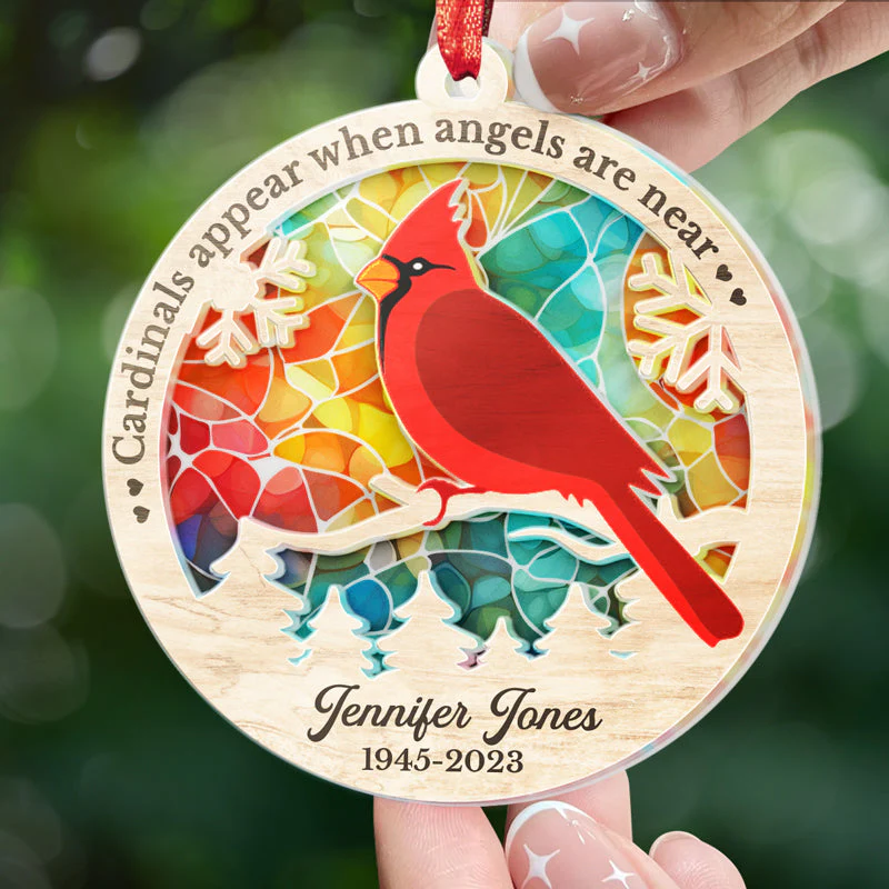 Always On Our Minds, Forever In Our Hearts - Memorial Personalized Custom Suncatcher Ornament - Acrylic Round Shaped - Sympathy Gift For Family Members - Image 2