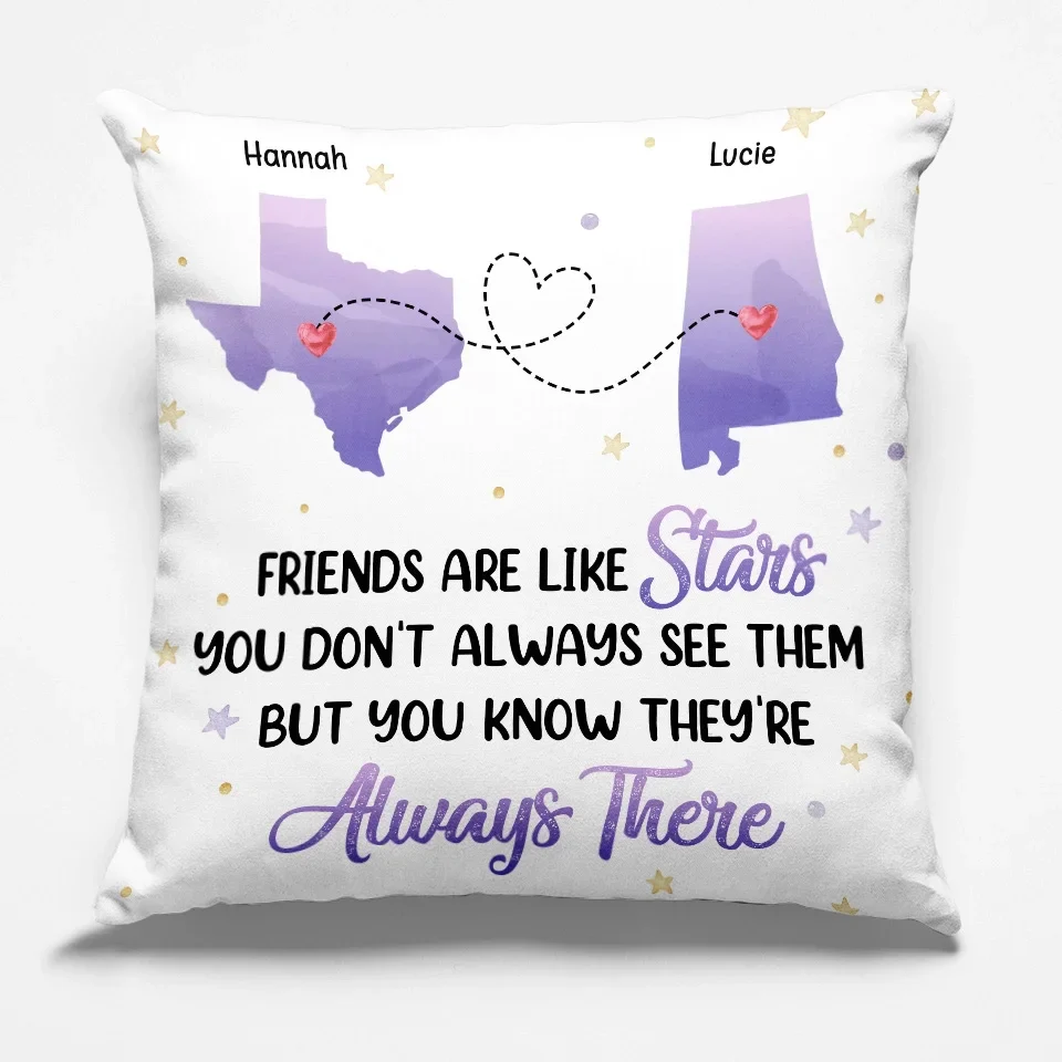 Always Remember We Are Under The Same Sky - Bestie Personalized Custom Pillow - Gift For Best Friends, BFF, Sisters