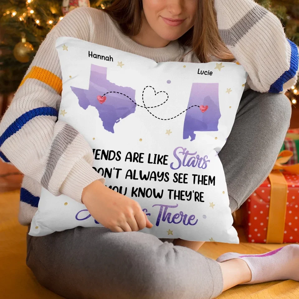 Always Remember We Are Under The Same Sky - Bestie Personalized Custom Pillow - Gift For Best Friends, BFF, Sisters - Image 5