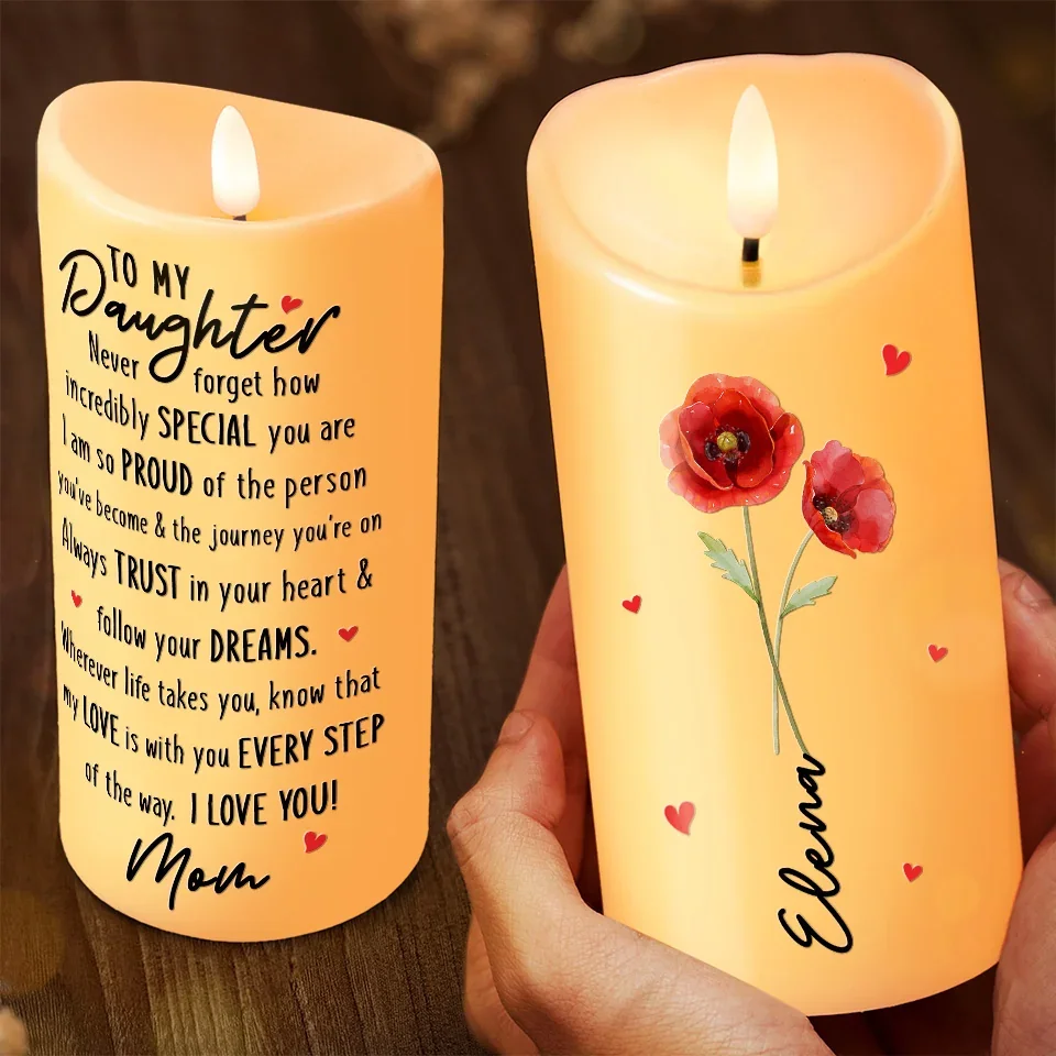 Always Trust In Your Heart And Follow Your Dreams - Family Personalized Custom LED Candle - Christmas Gift For Son, Daughter, Grandson, Granddaughter - Image 3