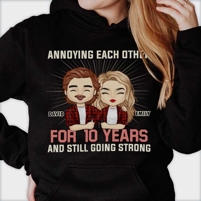 Annoying Each Other For 20 Years And Still Going Strong - Anniversary Gifts, Gift For Couples, Husband Wife, Personalized Unisex Hoodie - Image 2