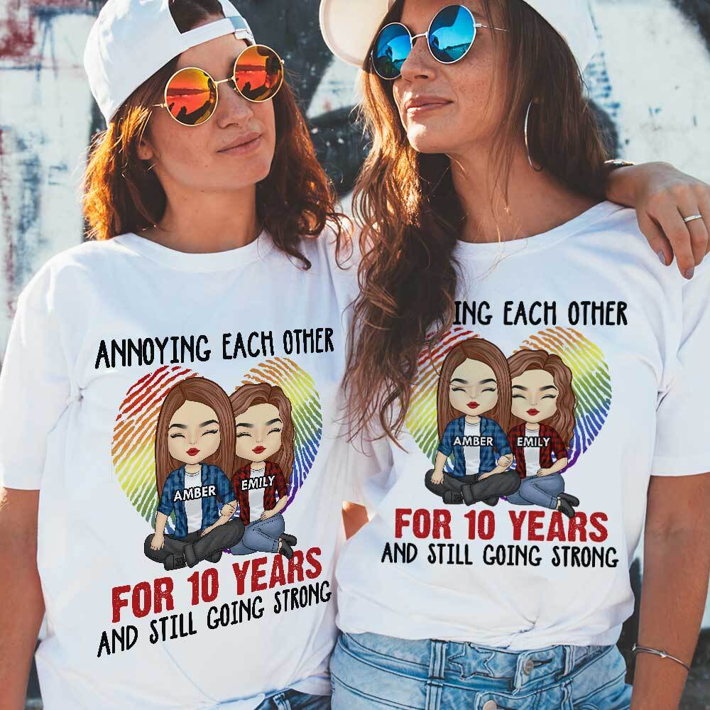 Annoying Each Other LGBTQ+ Couples - Personalized Unisex T-shirt - Gift For Couples - Image 3