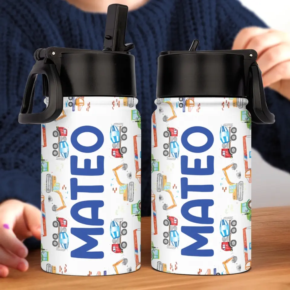 Back To School - Personalized Custom Kid Water Bottle - Back To School Gift For Kid, Grandkid - Image 3