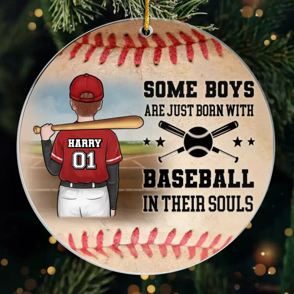 Baseball Is A Game Of Inches - Family Personalized Custom Ornament - Acrylic Custom Shaped - Christmas Gift For Family Members, Baseball Players, Baseball Lovers - Image 2