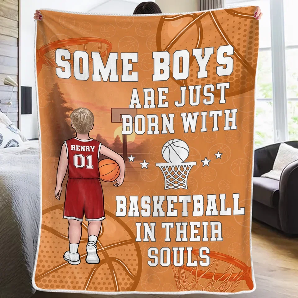 Basketball Is My Heart And Soul - Family Personalized Custom Blanket - Gift For Family Members, Basketball Players, Basketball Lovers - Image 3