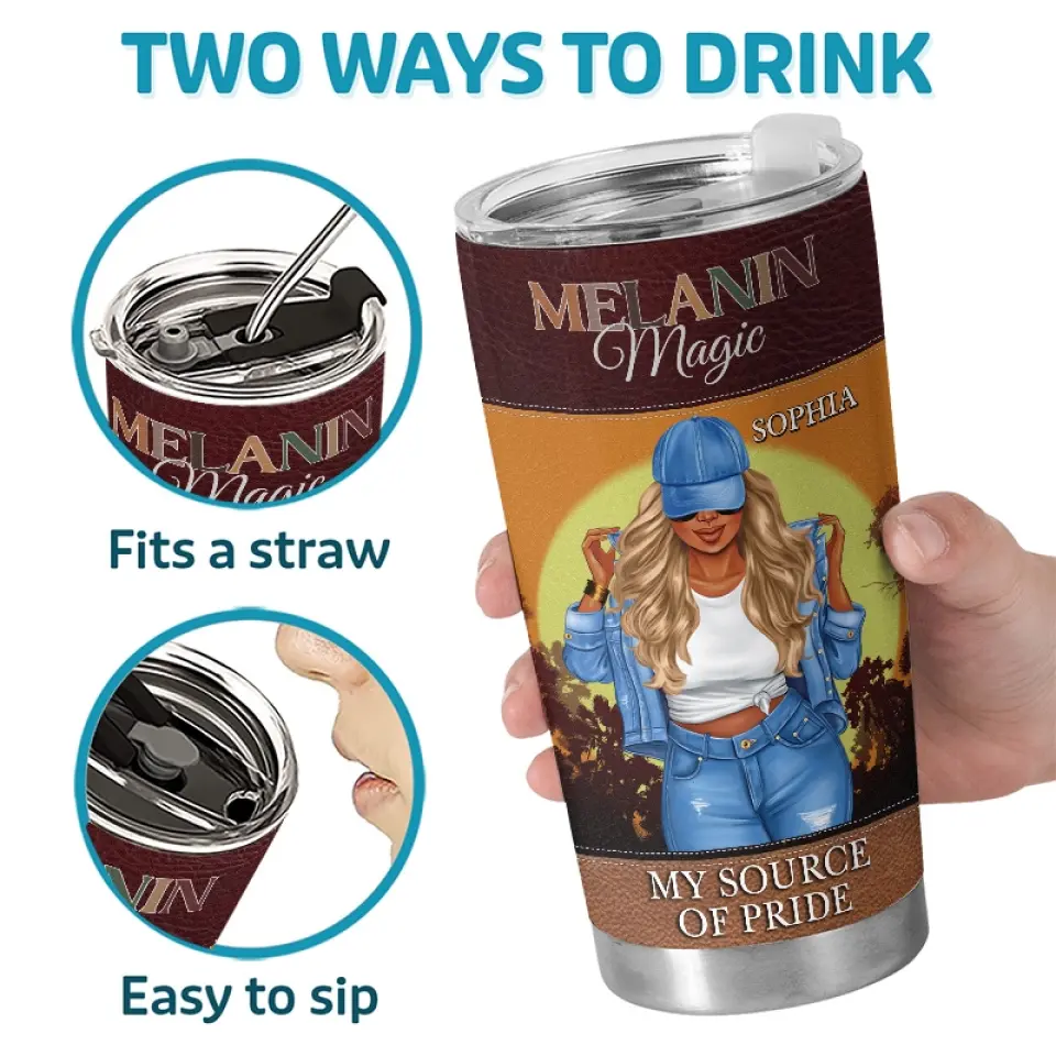 Be A Girl With A Mind, A Woman With Attitude, And A Lady With Class - Bestie Personalized Custom Tumbler - Gift For Best Friends, BFF, Sisters - Image 4