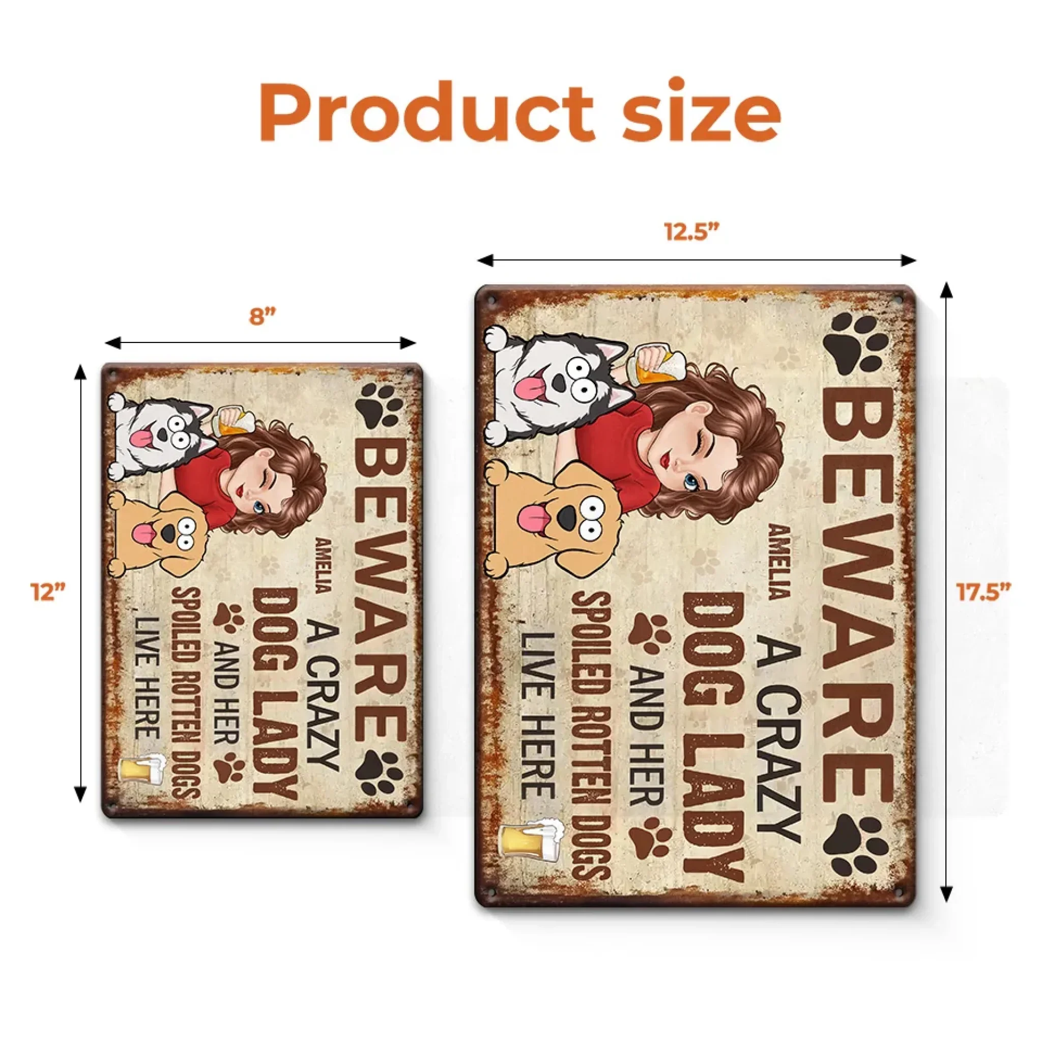 Because Every Pet Lover Deserves A Little Humor - Dog Personalized Custom Home Decor Metal Sign - House Warming Gift For Pet Owners, Pet Lovers - Image 5