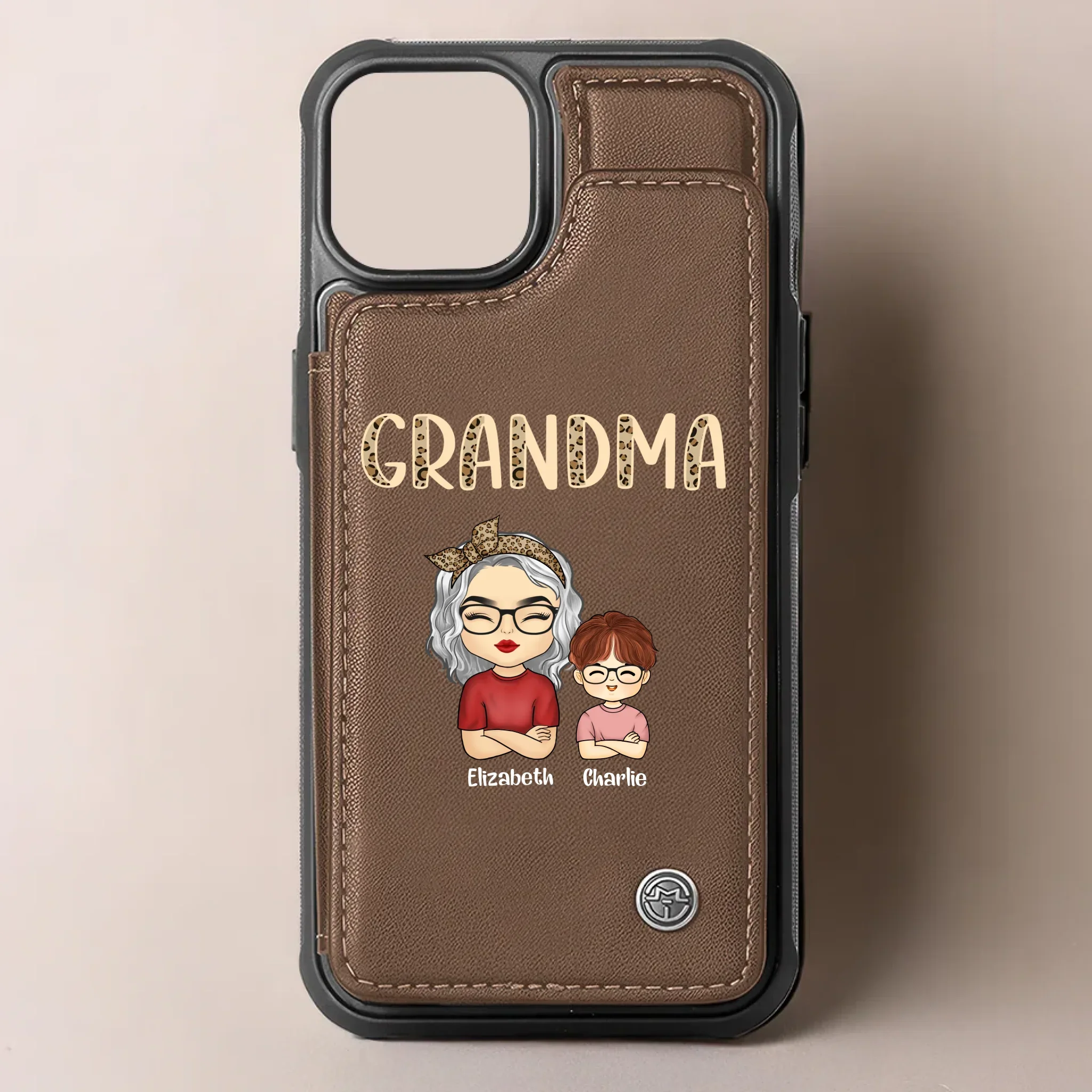 Behind Every Happy Family Is A Mother Who Gives Her All - Family Personalized Custom Leather Flip Wallet Phone Case - Mother's Day Gift For Mom, Grandma - Image 3