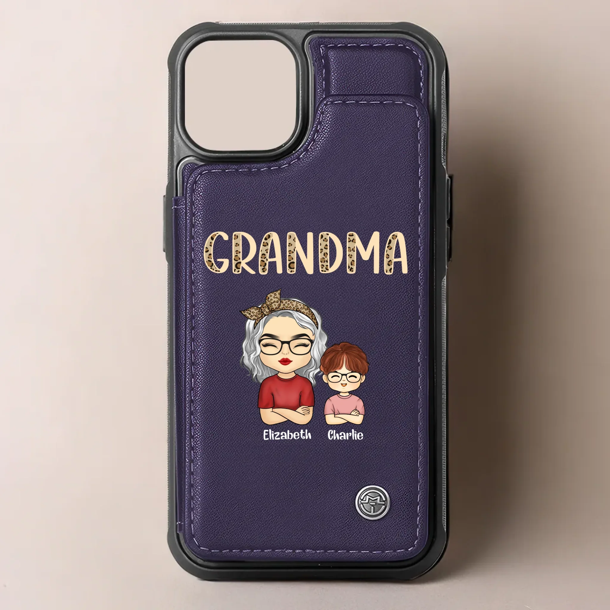 Behind Every Happy Family Is A Mother Who Gives Her All - Family Personalized Custom Leather Flip Wallet Phone Case - Mother's Day Gift For Mom, Grandma - Image 4