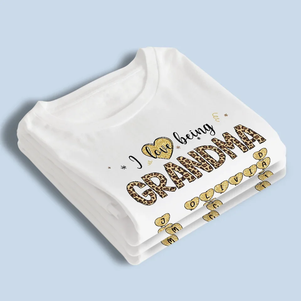 Being A Grandma Is My Heart’s Greatest Joy - Family Personalized Custom Unisex T-shirt, Premium T-shirt, Hoodie - Gift For Mom, Grandma - Image 4