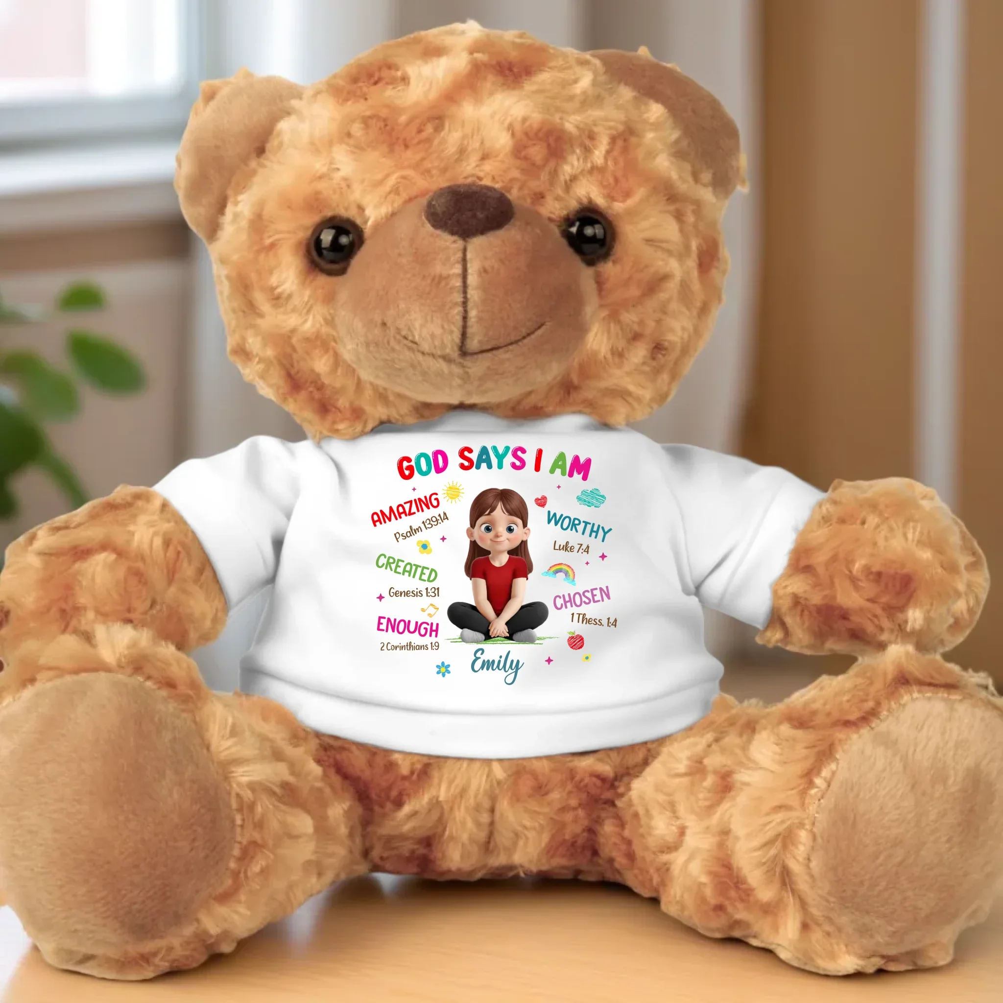 Believe In Yourself, You Are Amazing - Family Personalized Custom Teddy Bear Plush - Gift For Family Members - Image 2