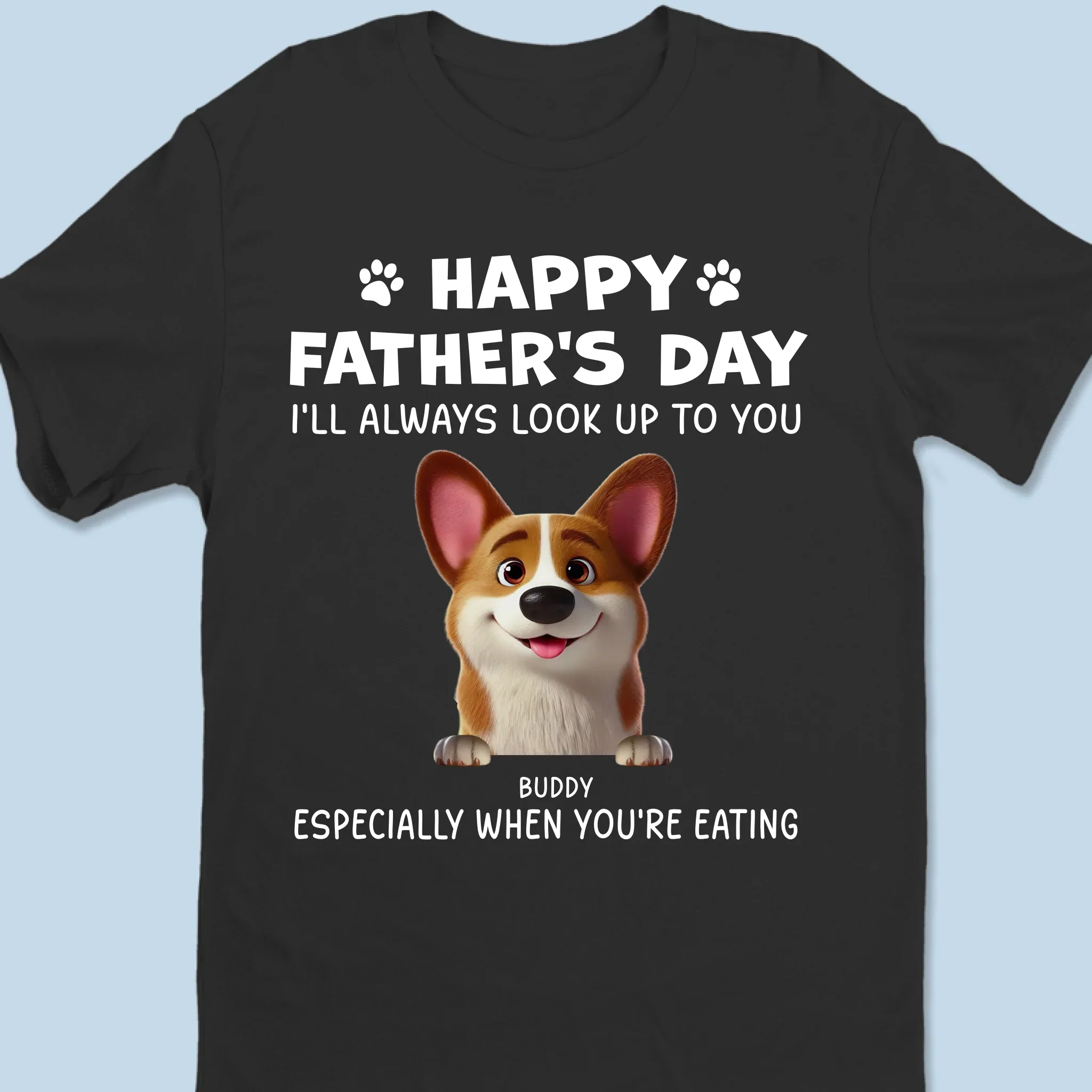 Best Dad Ever, Especially At Dinner Time - Dog Personalized Custom Unisex T-shirt, Premium T-shirt, Hoodie - Father's Day, Gift For Dad, Pet Owners, Pet Lovers - Image 2